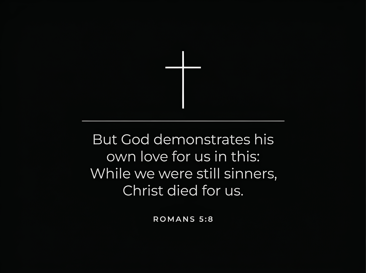 Back of Shirt Romans 5:8